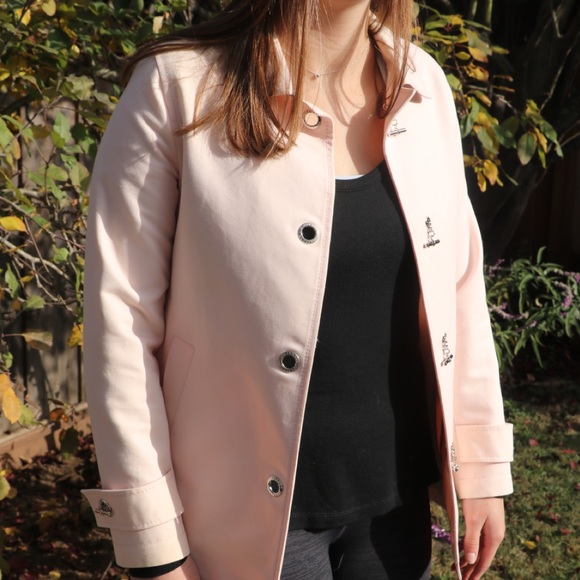 Coats | Burberry Pale Pink Peacoat 